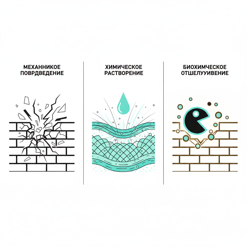 Три разных подхода к обновлению кожи. Энзимы — единственный, который работает в полной гармонии с физиологией кожи."