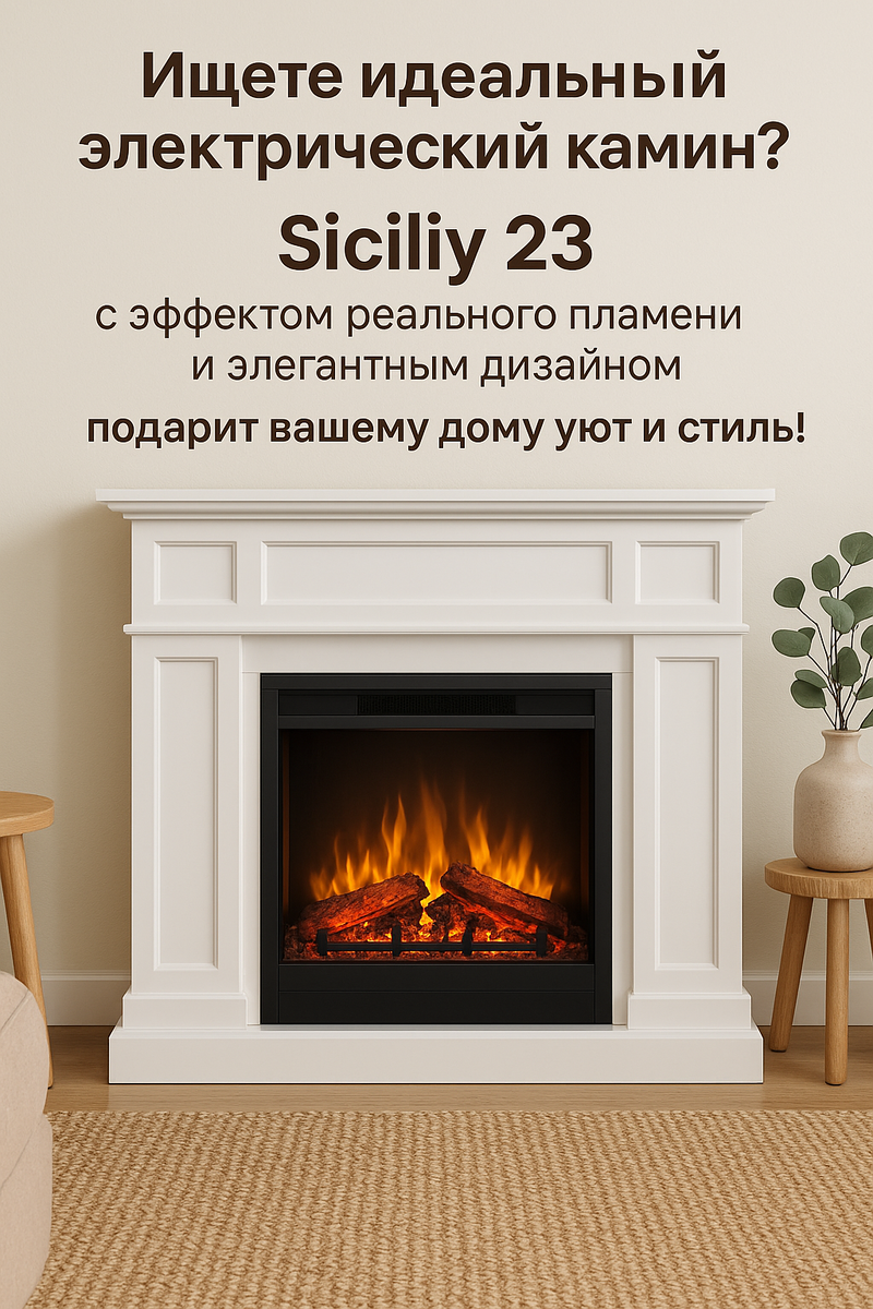    Электрический камин Siciliy 23 создан для тех, кто ценит уют и стиль — почему он станет вашим идеальным выбором? Kamin
