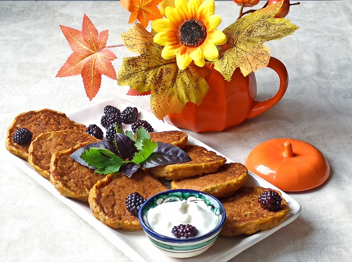 Тыквенные оладьи от Ирины Антошиной. 