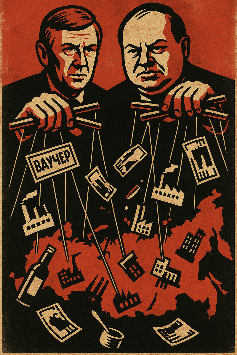  Архитекторы «сделки века». Анатолий Чубайс и Егор Гайдар — главные идеологи ваучерной приватизации. Их план называли «справедливым», а итог — «грабежом столетия».