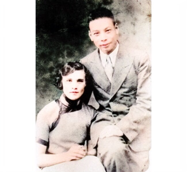 Юная Фаина Вахрева с мужем