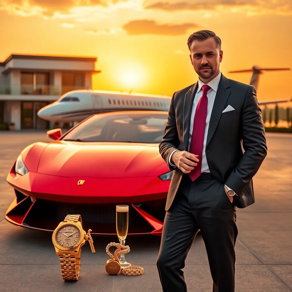 Это визуализация того образа жизни, к которому можно стремиться, следуя практическим советам по накоплению богатства, которые мы обсуждали ранее. Главное помнить - за всем этим стоят годы упорной работы, правильных инвестиций и финансовой дисциплины! 🚀