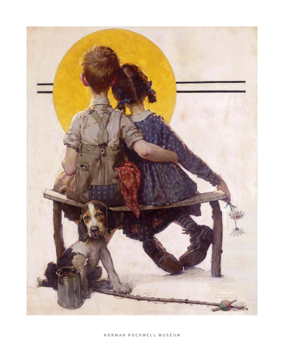 Норман Роквелл, "Boy and Girl Gazing at Moon (Puppy Love)