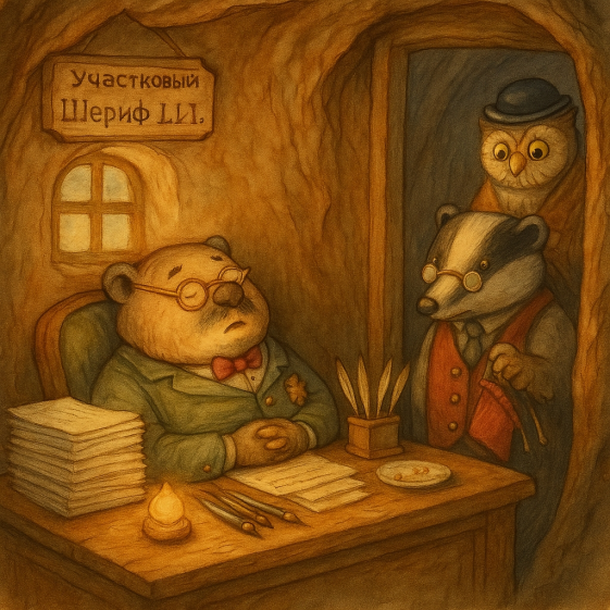 В участке у Суслика (иллюстрация предоставлена Никитой Гордеевым)