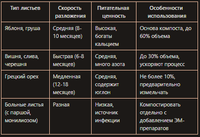 Листья для компоста