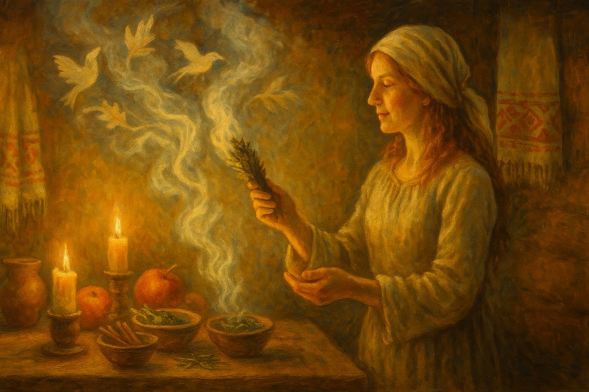 🌿 Осенние травы и пряности создают аромат, который очищает и наполняет дом теплом.