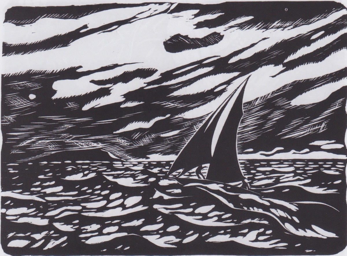 Woodcut by Aksel Waldemar Johannessen (circa 1918).