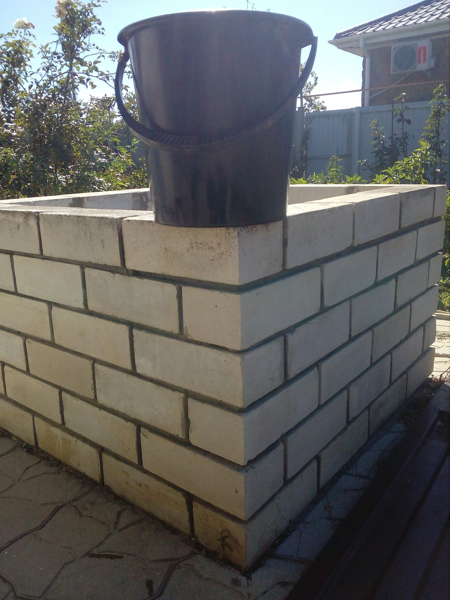 Горловина современной басыны. Горловина квадратная из кирпича. Сама басына вырыта в форме кувшина и оштукатурена цементом.