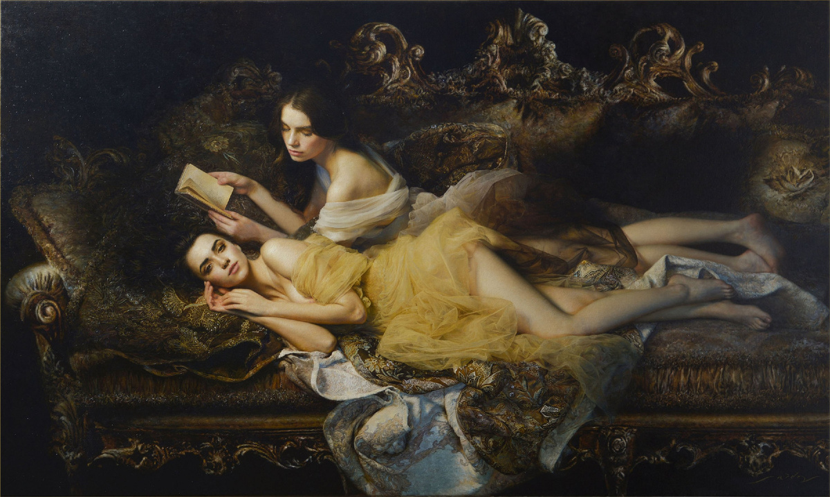 КАРТИНА ХУДОЖНИКА АЙДЕМИРА СЕЙФУЛЛАЕВИЧА САИДОВА /      ДВЕ МУЗЫ