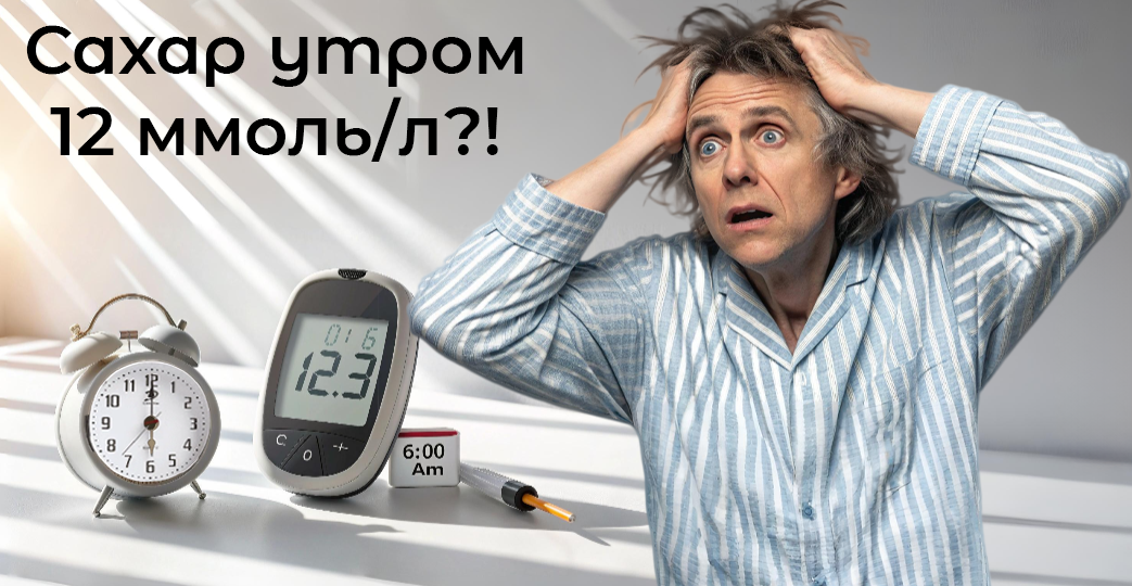 Почему утром сахар 12, если вы не ели с вечера? Разгадка, которая изменит вашу жизнь при диабете🔍