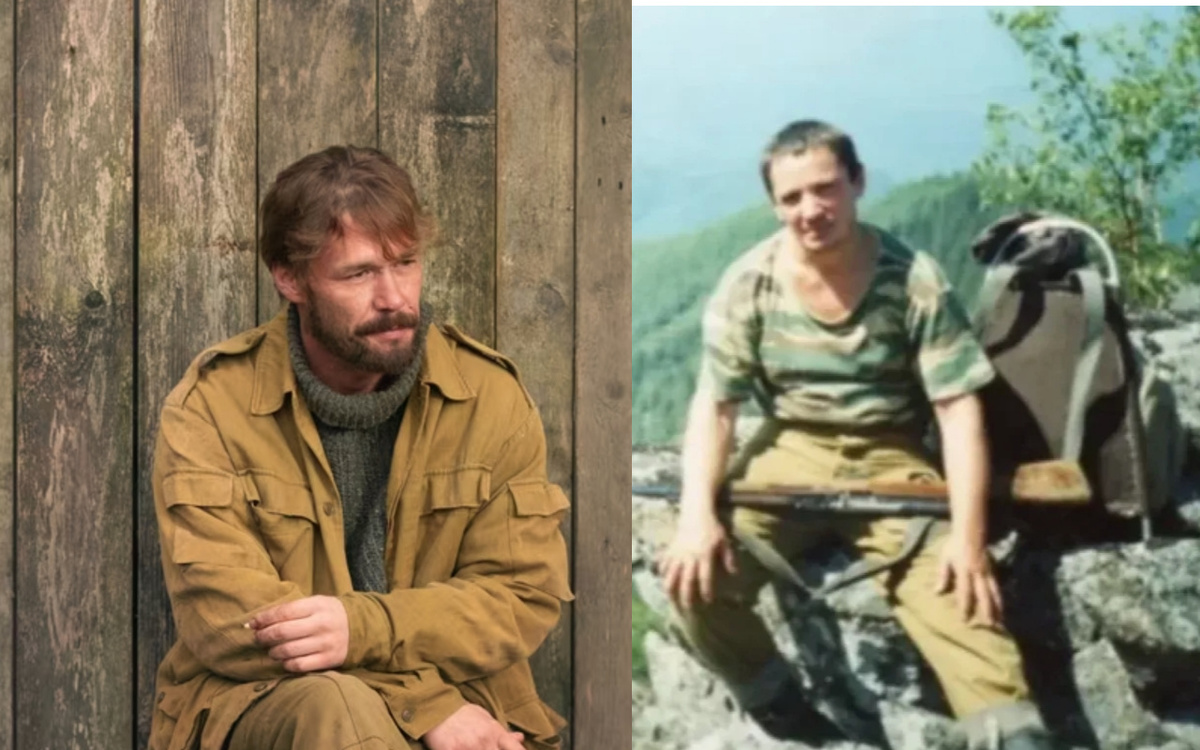 Павел Лиховцев/Тихомиров из к/ф слева, справа в жизни.