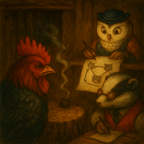 Петя Петушок и его версия (Иллюстрация предоставлена Гордеевым Никитой)