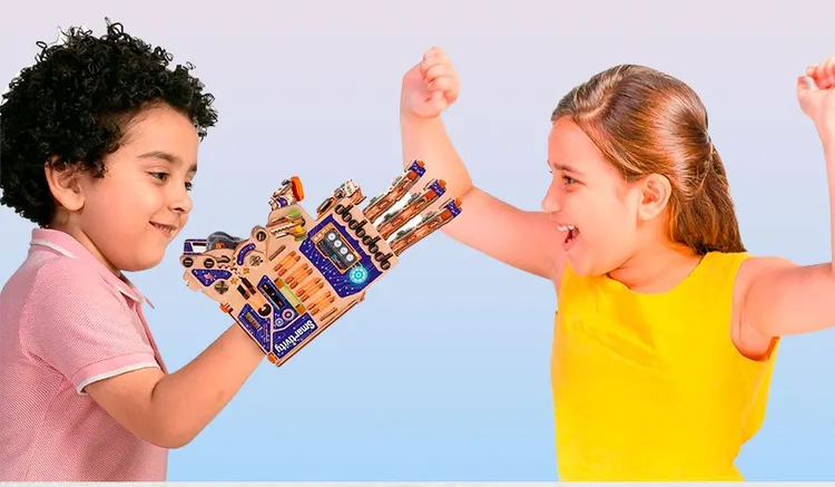 Деревянный конструктор детский Smartivity Механическая рука, робот игрушка для мальчиков и девочек, 3Д STEM набор, 232 элемента