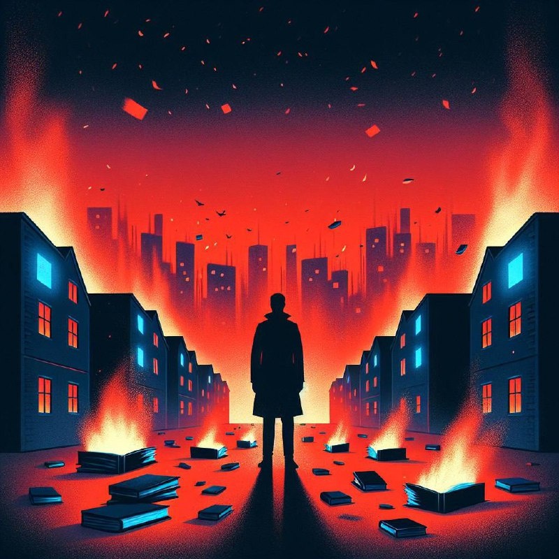 Так ИИ видит сюжет романа «451° по Фаренгейту»