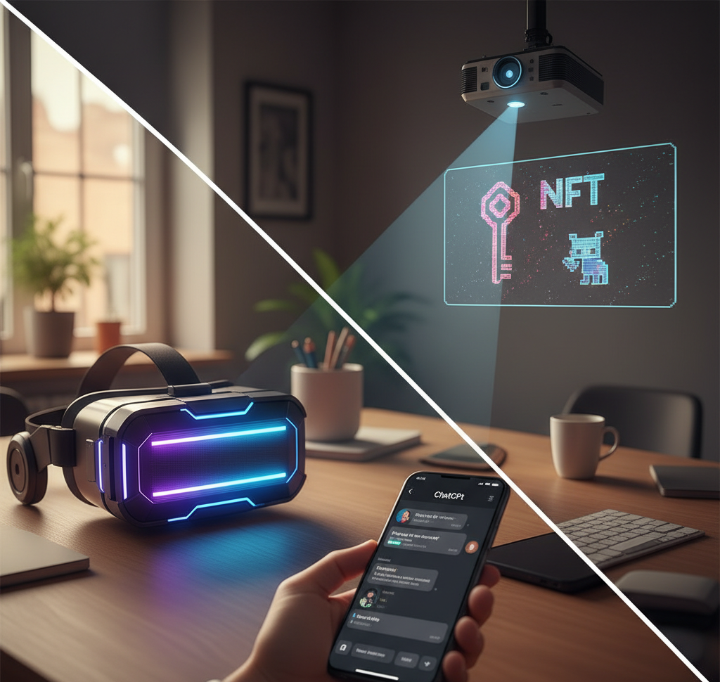 Кажется сложным? На самом деле, это ваши новые инструменты для жизни. Как обычному человеку использовать ИИ, VR и NFT уже сегодня — без лишних сложностей.