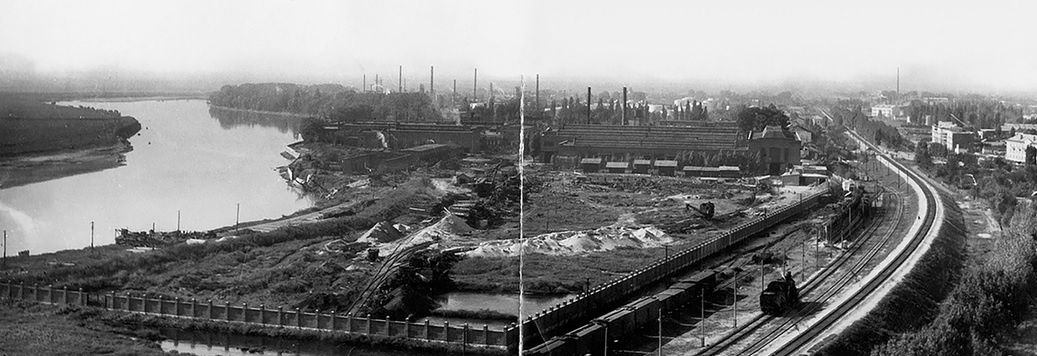 Строительство завода им. Седина. 1966 год. Источник: «Гражданская оборона | История заводов | ЮФО»