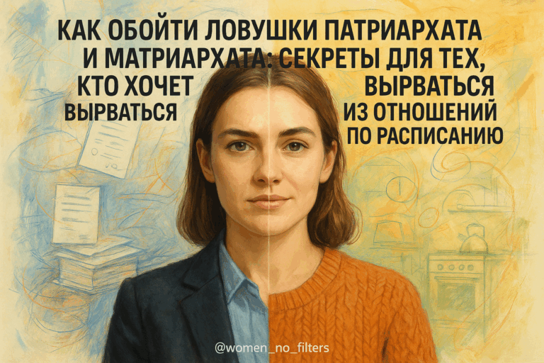    Как обойти ловушки патриархата и матриархата: секреты для тех, кто хочет вырваться из отношений по расписанию admin