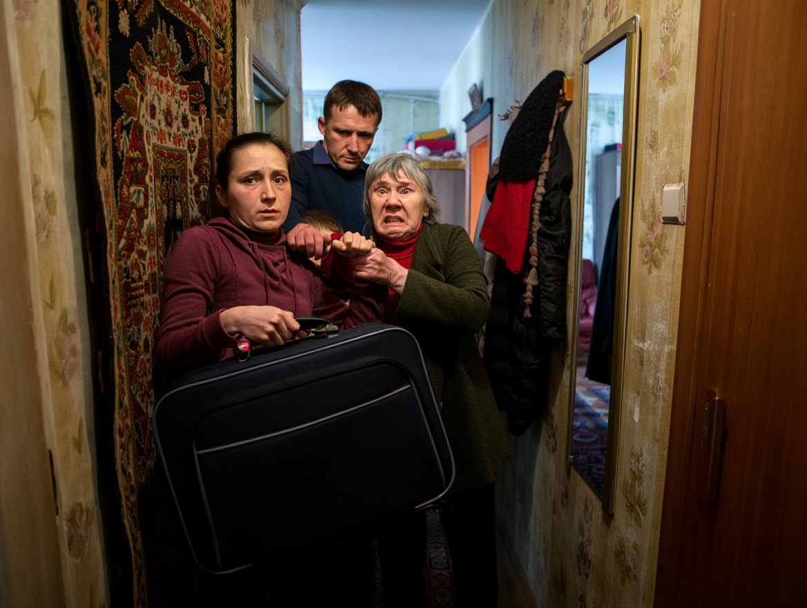 «Убирайся к своей мамочке!» - свекровь вцепилась в чемодан.