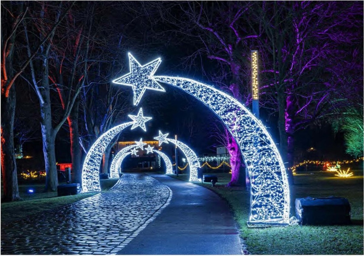 Новогодняя металлоконструкция "Арки Падающая звезда"