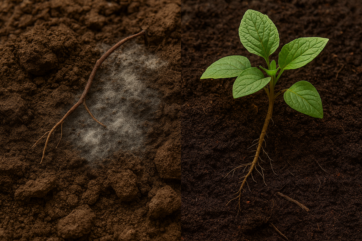 Зараженная/ Здоровая почва