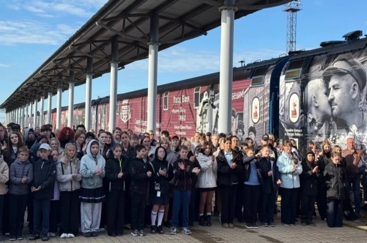   «Поезд Победы» прибыл на север Сахалина
