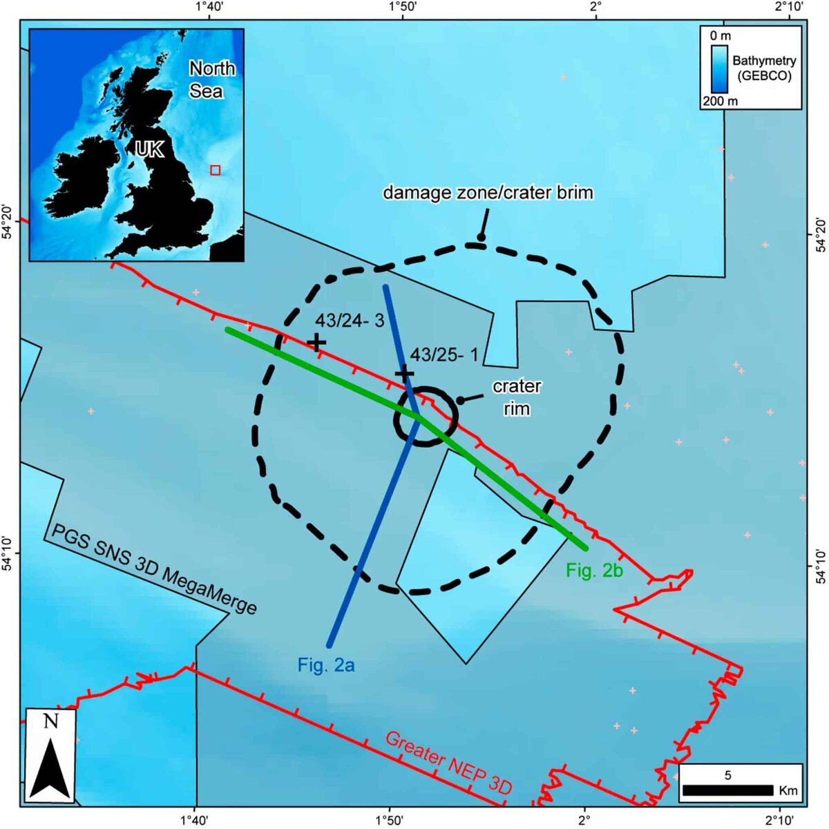    Местоположение кратера Сильверпит в Северном море / © handout