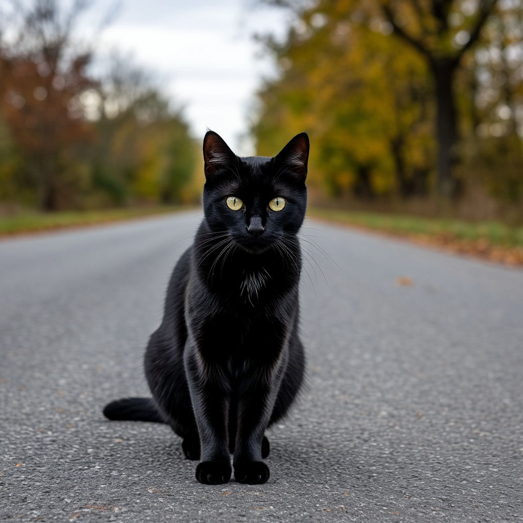 Говорят не повезет, если черный кот дорогу перейдет