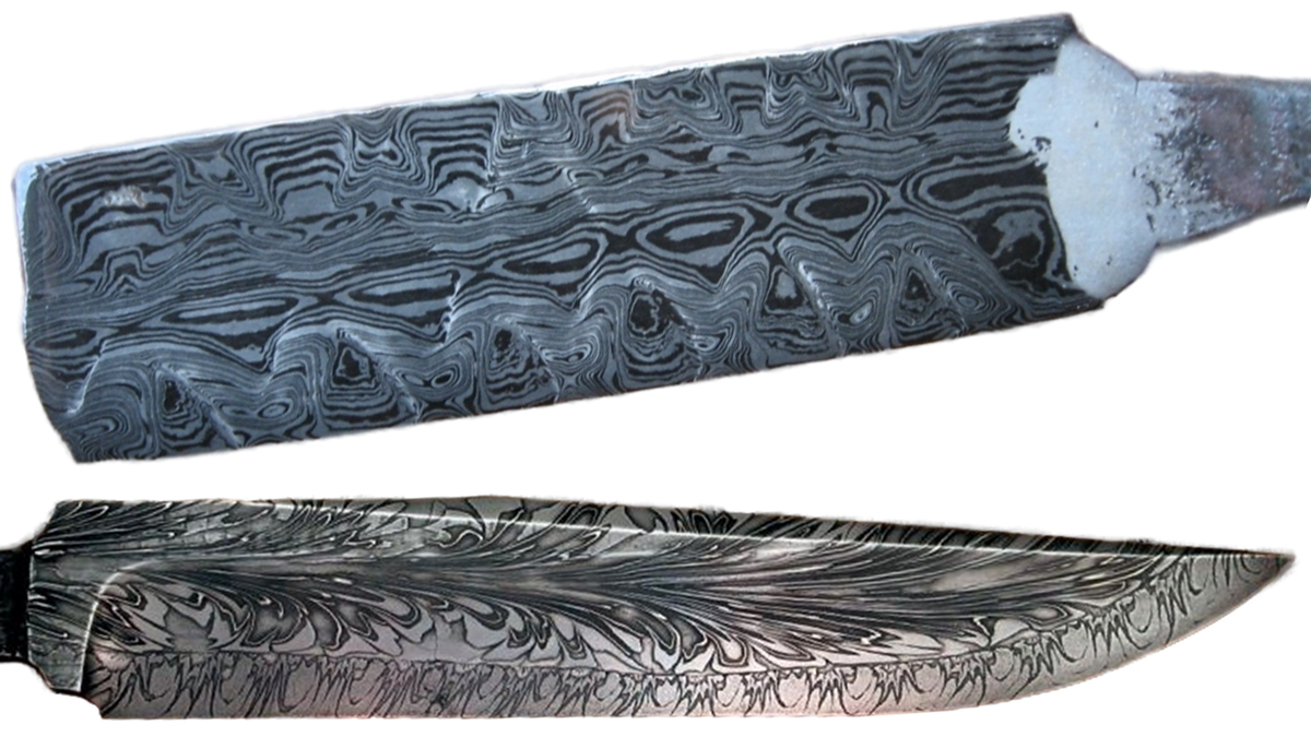 Фото: дамасская сталь, коллаж Российский Союз Инженеров