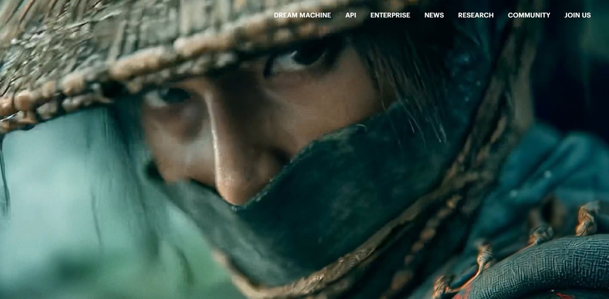 Скриншот с сайта https://lumalabs.ai/