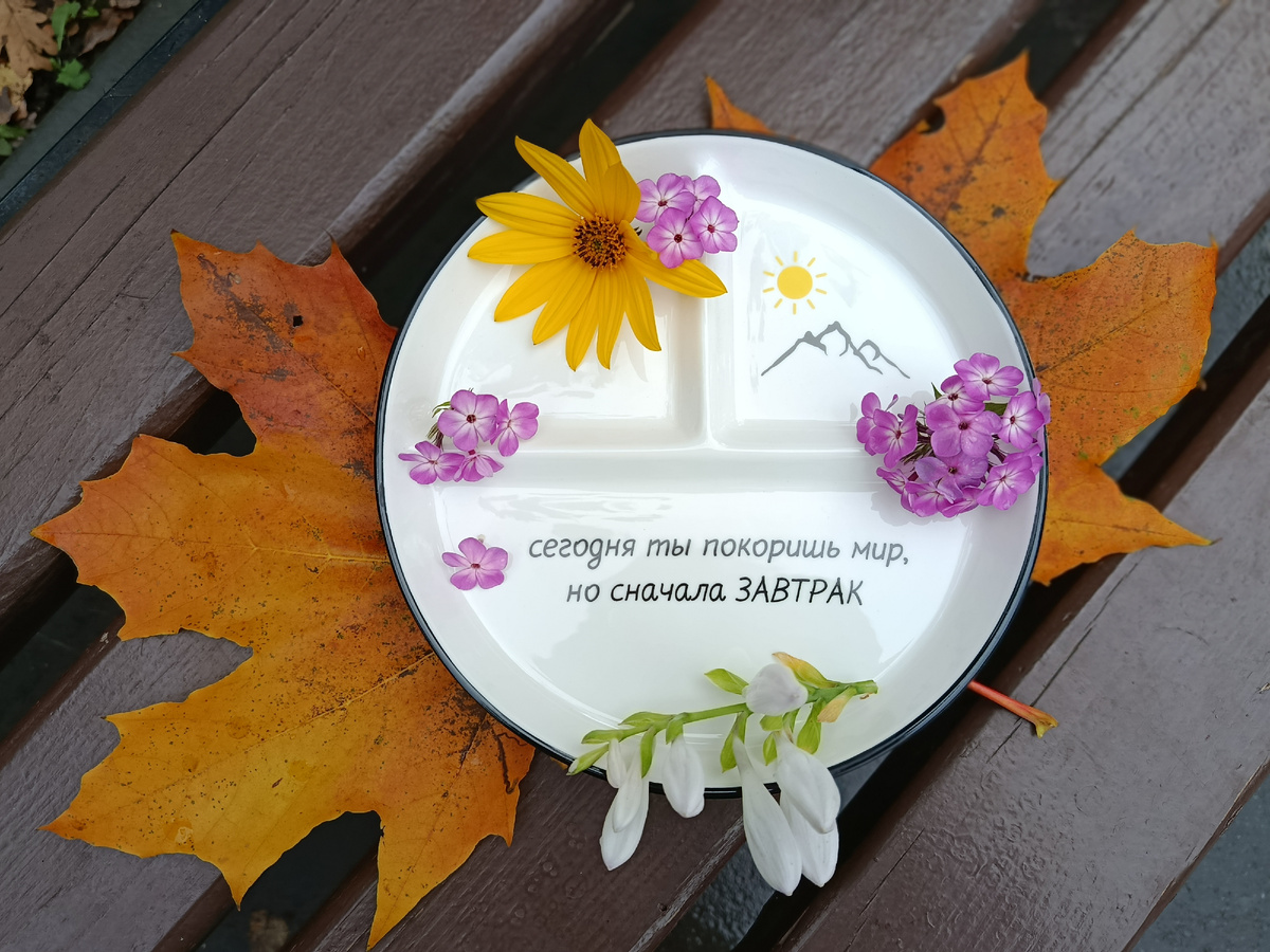 Тарелку здоровья подарила доченька, чтобы я соблюдала пропорции правильного питания