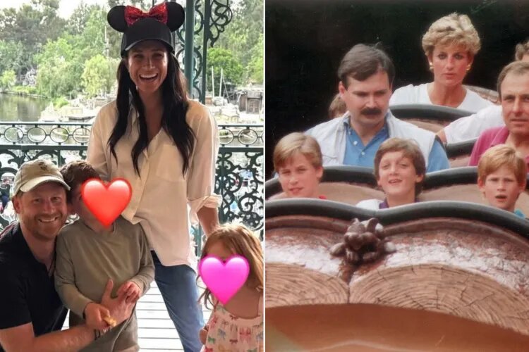 Принц Гарри с семьей в Диснейленде.
Фото: Meghan Markle/запретграм; Mike Forster/Daily Mail/Shutterstock