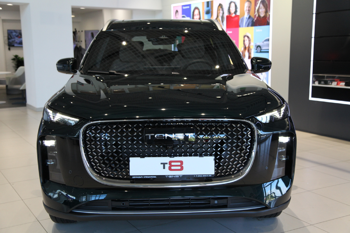 Крупная решетка радиатора с эффектным трехмерным узором и хромированной окантовкой формирует выразительный фронтальный вид.