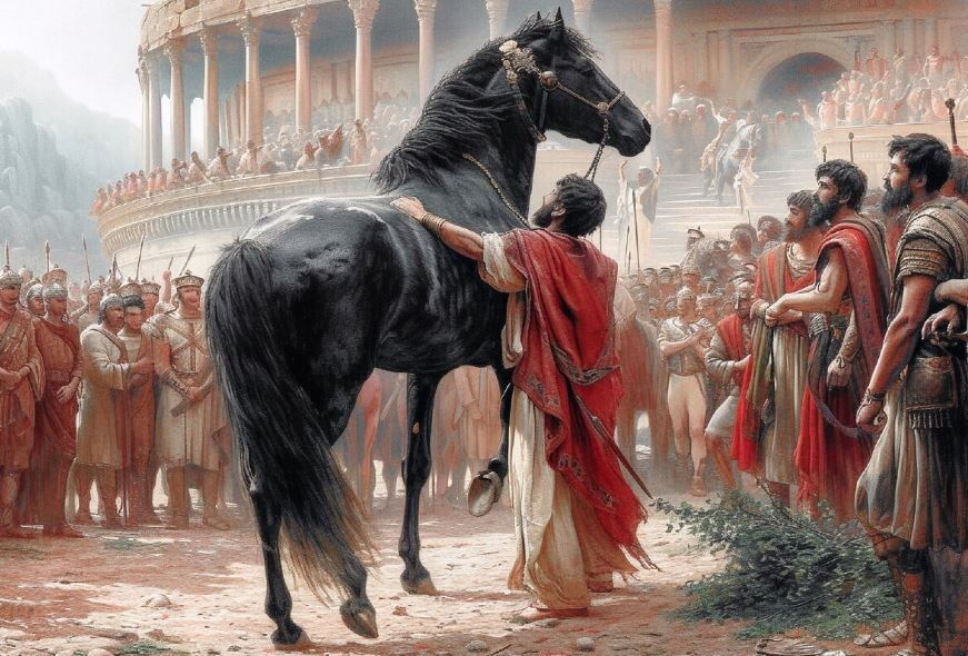 Древние македонские всадники долгое время не использовали седла. Вместо этого они полагались исключительно на крепкую посадку верхом. Только ноги и колени служили опорой и средством управления лошадью. Такая техника была характерна для многих древних народов, включая греков и персов.