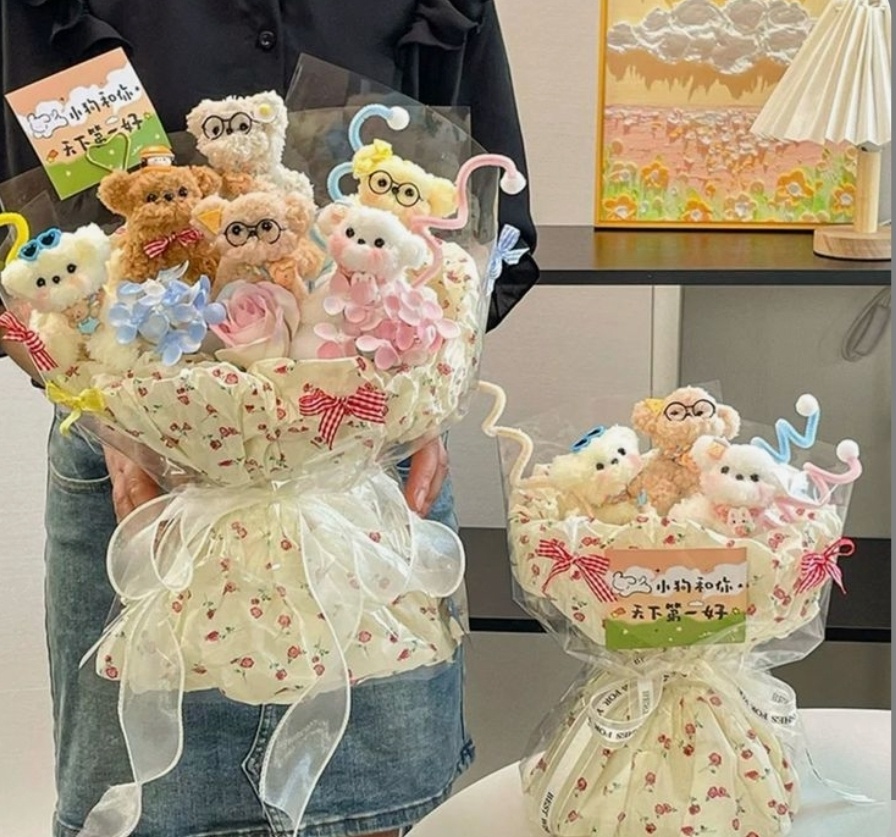 Букеты из мягких игрушек.