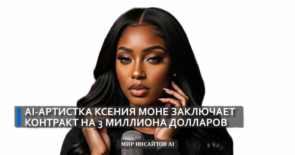 AI-артистка Ксения Моне заключает контракт на 3 миллиона долларов