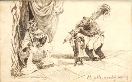 Иллюстрация Г.Е. Верещагина к басне. [1920-е гг.]