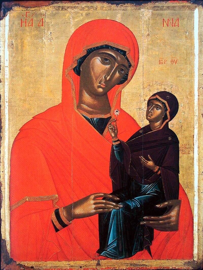 «Святая Анна с младенцем Марией», Греция, XV век.