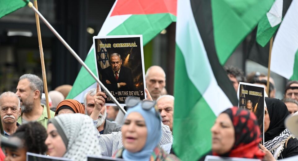    Пропалестинская акция в Берлине. Soeren Stache/dpa / www.globallookpress.com