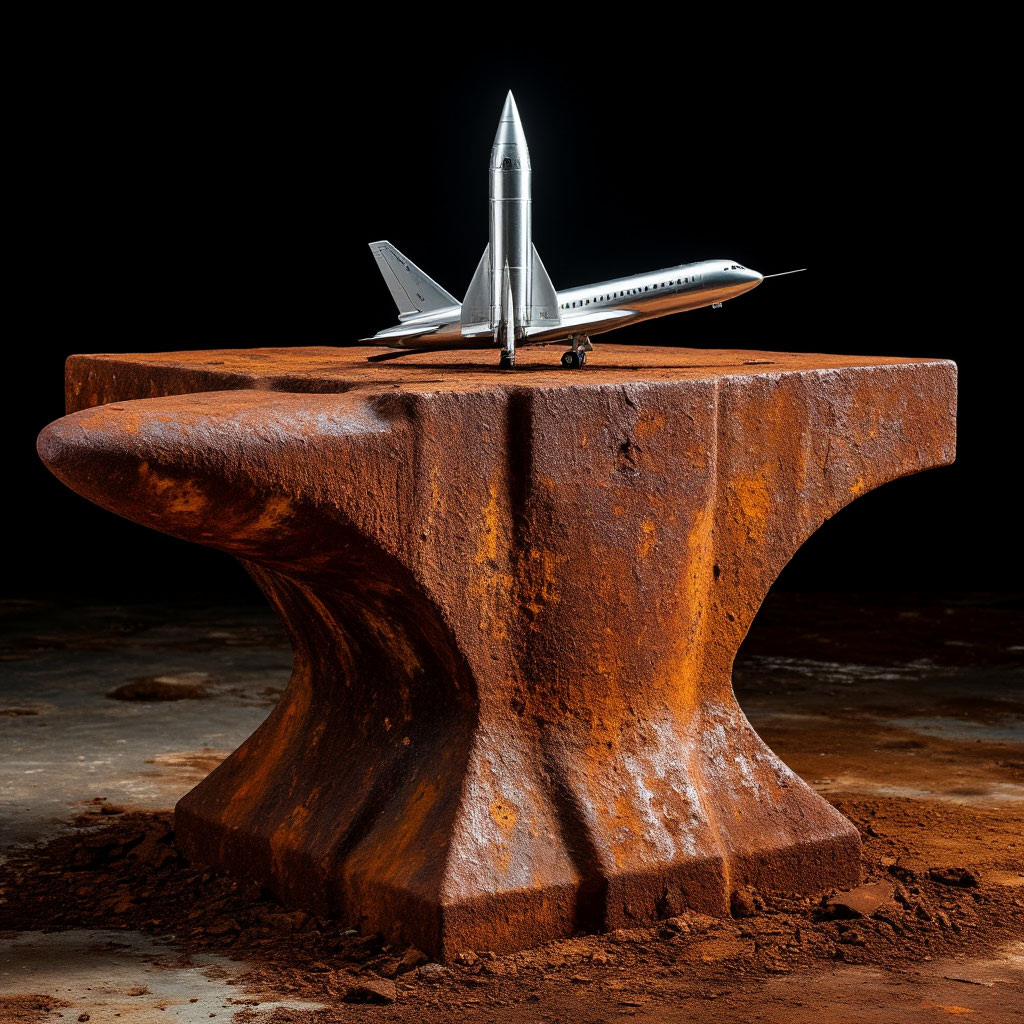 Иллюстрация "На ржавой основе" создана сетью Шедеврум