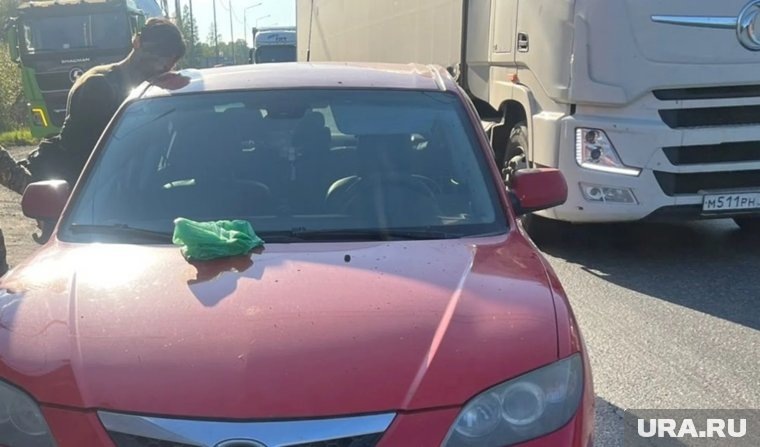 Машину остановили на трассе Екатеринбург — Тюмень на территории Тюменского округа. Фото: группа VK Полиция Тюменской области