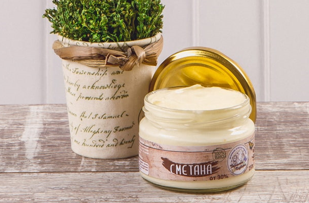 Сметана термостатная, семейная ферма "Гжельское подворье" (Москва и МО)