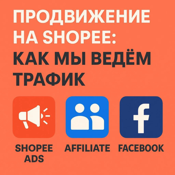 Секрет успешного продвижения на Shopee — это грамотный трафик. Используем рекламу, партнёрки и Facebook* для максимального эффекта!