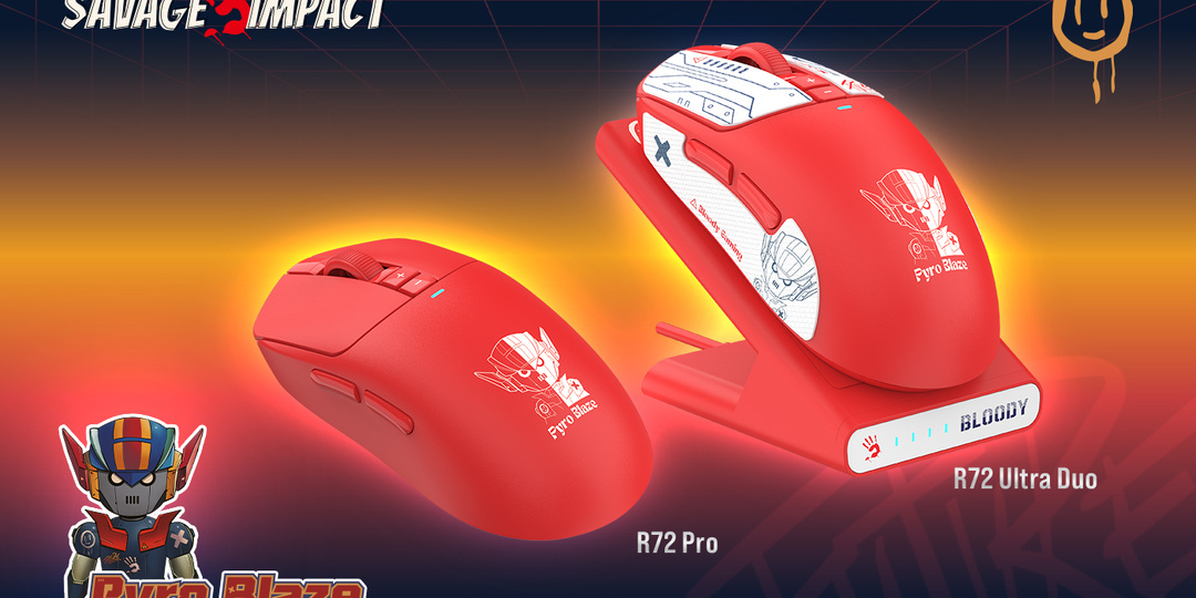 Игры с огнём: новая расцветка мышей в коллаборации Bloody x Savage Impact