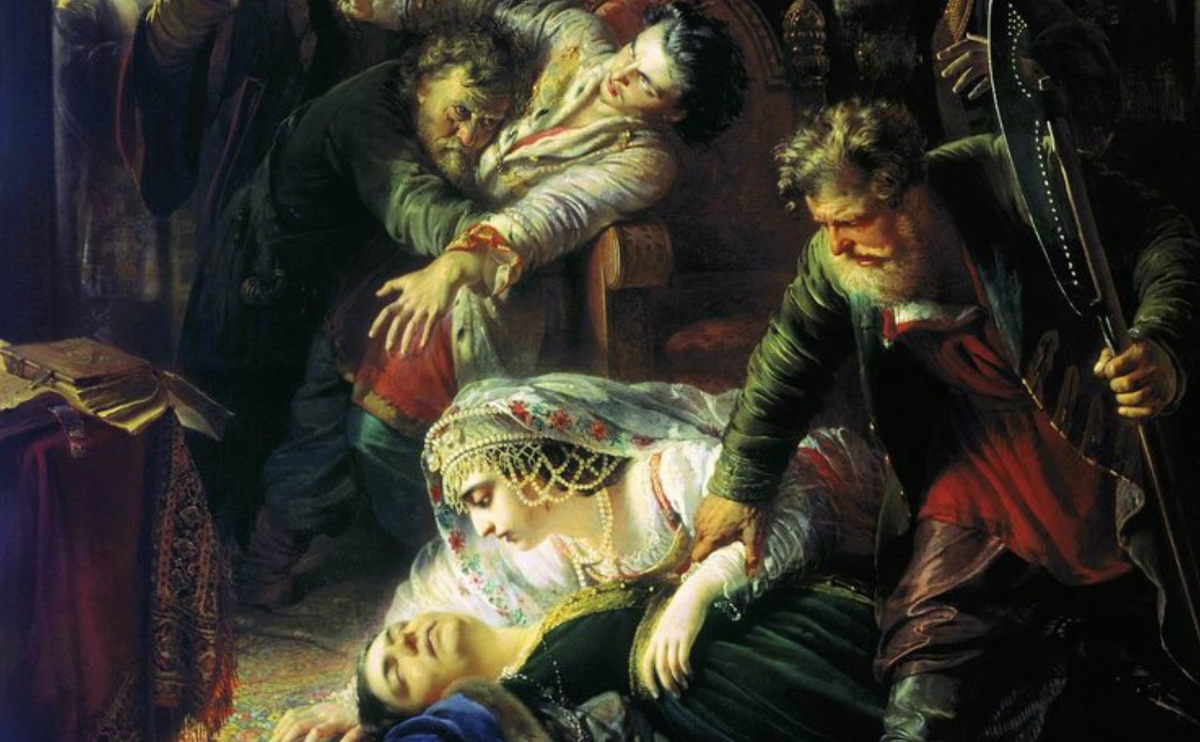 Убийство Фёдора Годунова. Худ. К. Е. Маковский. Истоник - wikimedia.com