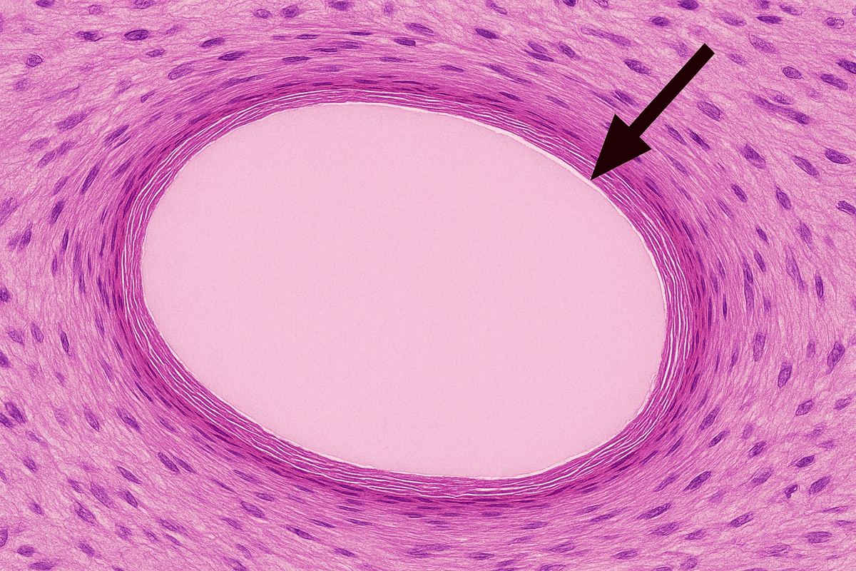 Иллюстрация капсулы вокруг филлера на основе гиалуроновой кислоты