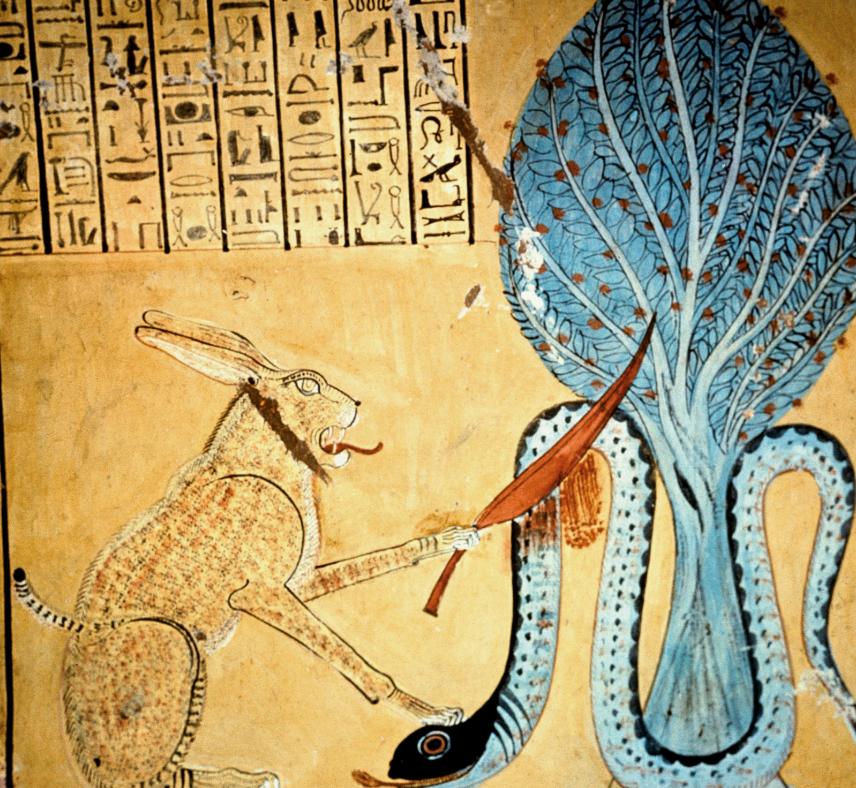 Ра в образе рыжего кота поражает Апопа. (интернет)