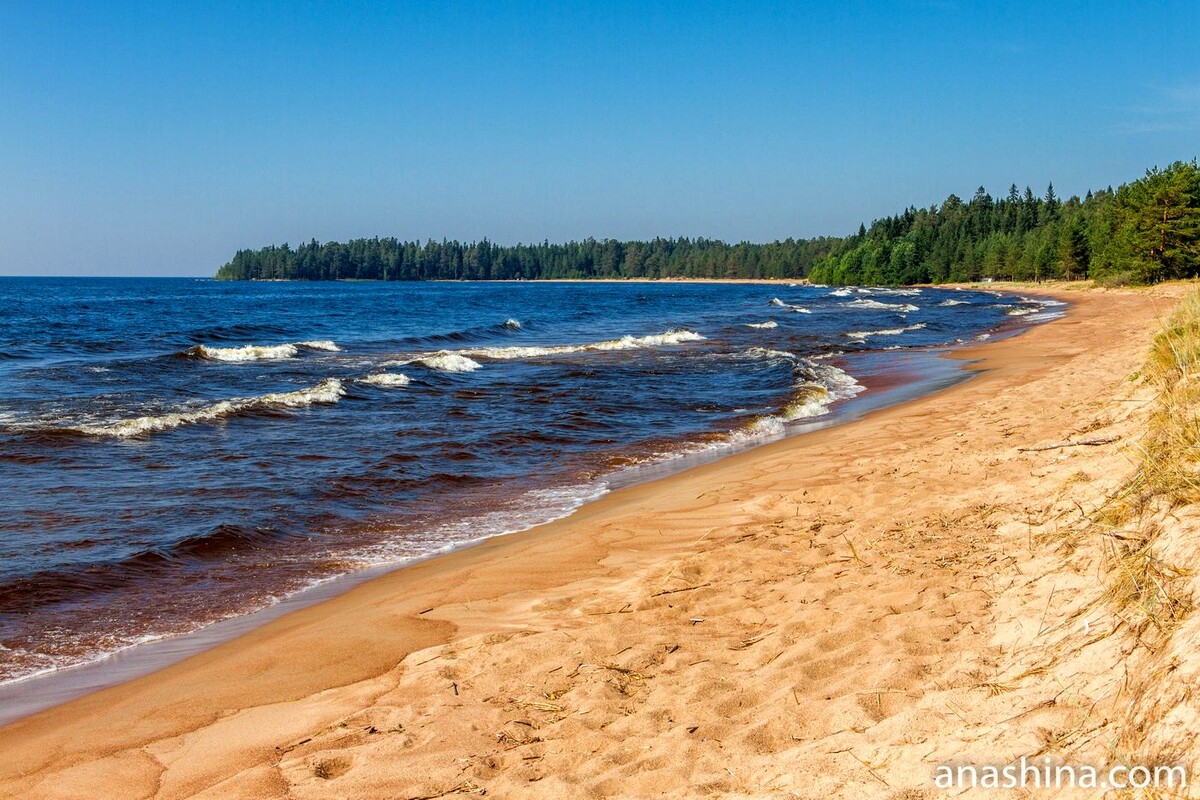 Бухта Ладоги с выдающимся мысочком вдали (схожесть есть, мысок был подальше и камни).