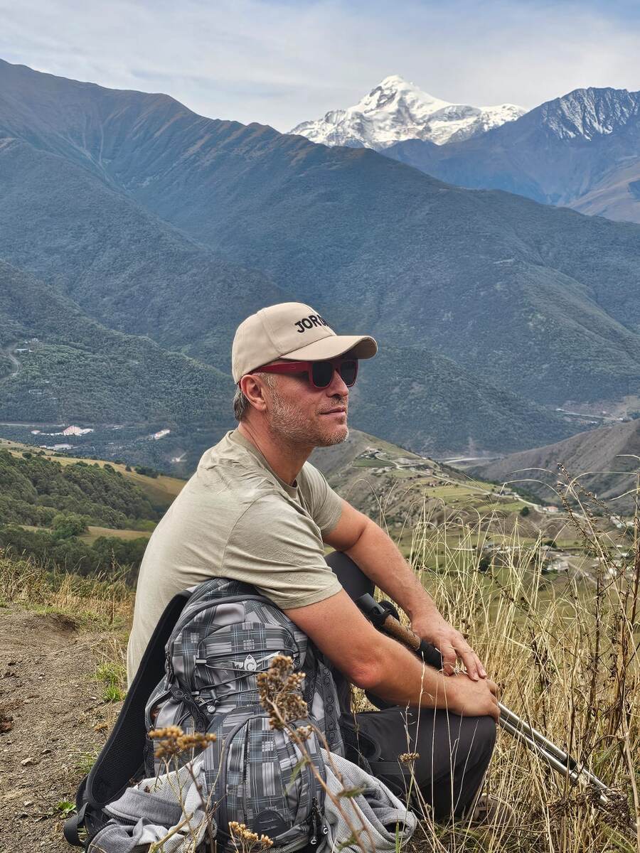 Привал на подъеме на столовую гору