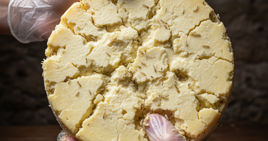 Сыр с личинками Casu Marzu - плюсы, минусы, запрет в Евросоюзе.