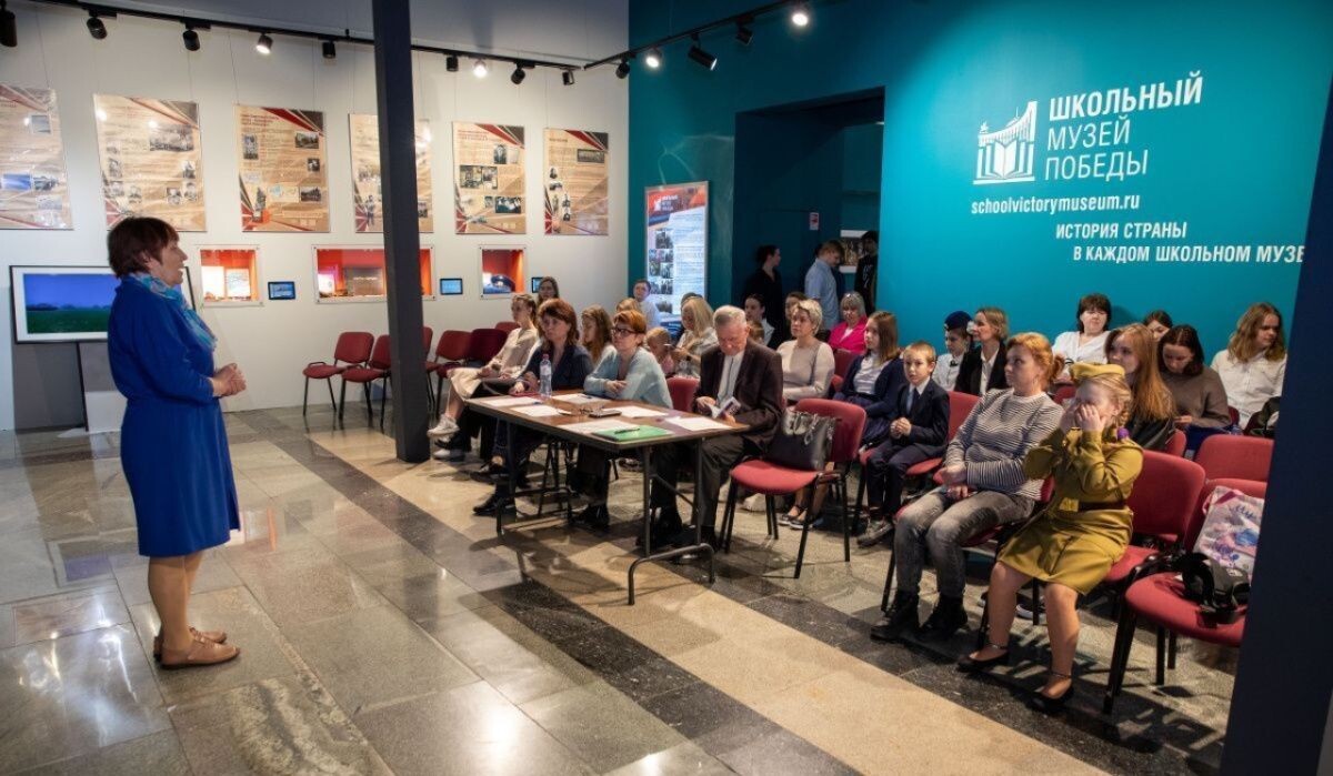     Урок на площадке «Школьный музей Победы». Источник: victorymuseum.ru Автор фото: Пресс-служба Музея Победы
